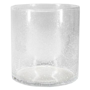Verre à bougie cylindrique SANUA avec bulles, transparent, 20cm, Ø19cm