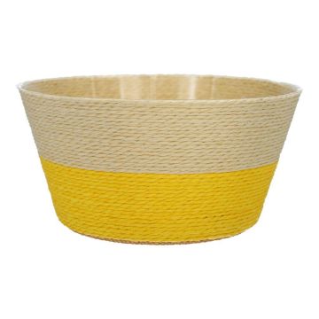 Corbeille à fleurs NERIONKO DUO, beige-jaune, 10cm, Ø19cm Corbeille à fleurs NERIONKO DUO, beige-jaune, 10cm, Ø19cm