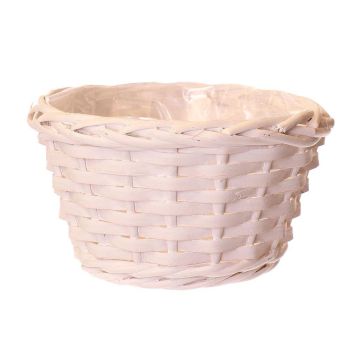 Corbeille à plantes NAZARIO, blanc, 11cm, Ø19cm Corbeille à plantes NAZARIO, blanc, 11cm, Ø19cm