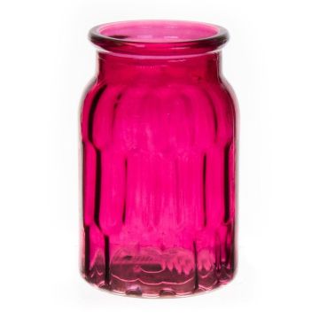 Vase ORAZIATA avec motif, verre, rose-transparent, 17,8cm, Ø11,8cm