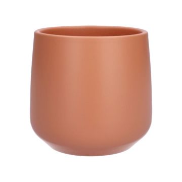 Cache-pot ZIOKA en céramique, terracotta mat, 15,8cm, Ø18cm