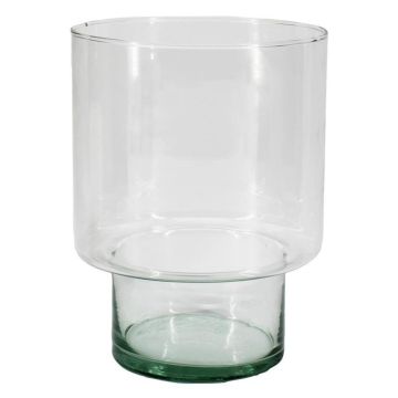 Vase en verre BOB sur pied, transparent, 20cm, Ø15cm