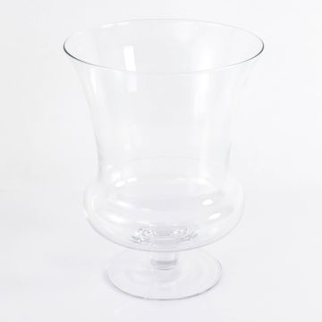 Photophore / Vase sur pied CATANIA en verre transparent, 35cm, Ø27cm
