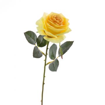 Fleur artificielle Rose SIMONY, jaune, 45cm, Ø8cm