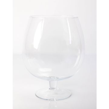 Vase boule sur pied / Grand verre à brandy LIAM, transparent, 30cm, Ø23cm