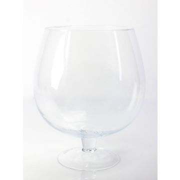 Vase boule sur pied / Grand verre à brandy LIAM, transparent, 38cm, Ø29cm