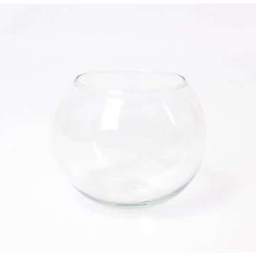 Vase rond / Photophore boule TOBI EARTH, en verre transparent, 10cm, Ø11,5cm