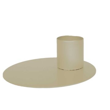 Chandelier en métal TERENCE pour bougies chandelles, boue, 4,5cm, Ø12,5cm