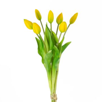 Bouquet artificiel de tulipes LONA, jaune-vert, 45cm, Ø20cm