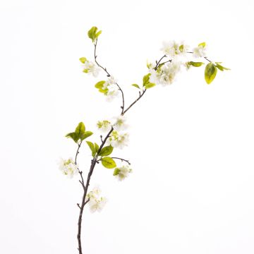 Branche décorative de cerisier en fleurs VALESKA, blanc, 105cm