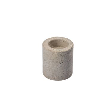 Porte-bougie JUANJO d'aspect béton, pour bougies chauffe-plat et bougies chandelles, gris béton, 6,5cm, Ø6cm