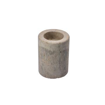 Porte-bougie JUANJO d'aspect béton, pour bougies chauffe-plat et bougies chandelles, gris béton, 8cm, Ø6cm