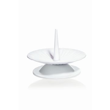 Bougeoir en métal TITO avec épine, pour bougies Ø5-6cm, blanc, 3cm, Ø10cm