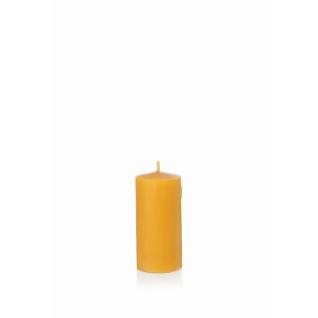 Bougie en cire d'abeille BABETTE, jaune-naturel, 10cm, Ø5cm, 30h - Made in Germany