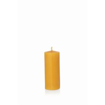 Bougie en cire d'abeille BABETTE, jaune-naturel, 12cm, Ø5cm, 36h - Made in Germany