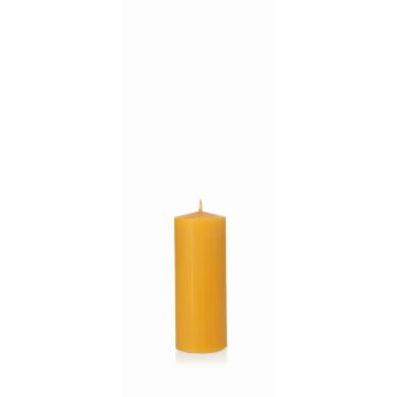 Bougie en cire d'abeille BABETTE, jaune-naturel, 15cm, Ø6cm, 64h - Made in Germany