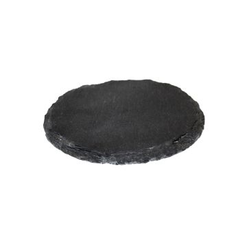 Support pour bougie rond en ardoise MARIANO, anthracite, Ø12cm