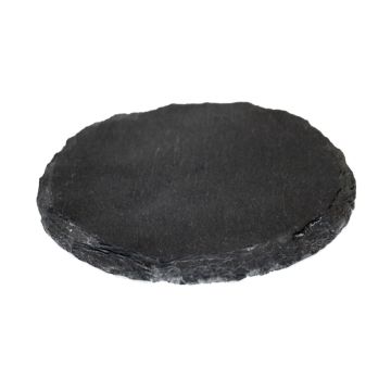Support pour bougie rond en ardoise MARIANO, anthracite, Ø15cm