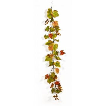 Guirlande de vigne artificielle ATHINA, vert-orange, 180cm