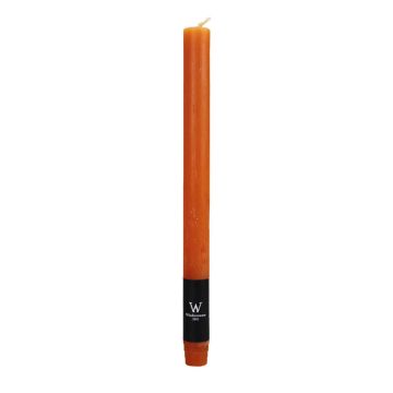 Bougie chandelle AURORA, orange, 27cm, Ø2,2cm, 10h - Made in Germany