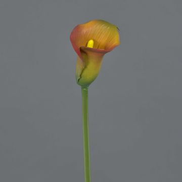 Fleur artificielle Calla CHIDORA, orange-jaune, 55cm, 5x6cm