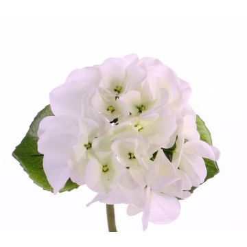 Hortensia en plastique CHIDORI, blanc-vert, 30cm, Ø13cm