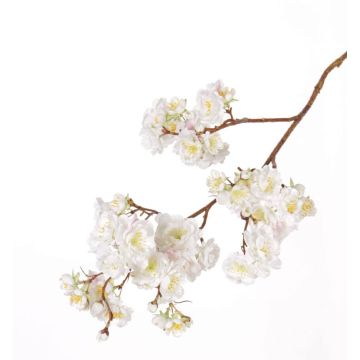 Branche décorative de Cerisier japonais RUKIA, en fleurs, blanc, 90cm
