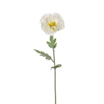 Fleur de pavot artificielle BAHIRA, crème, 75cm, Ø13cm
