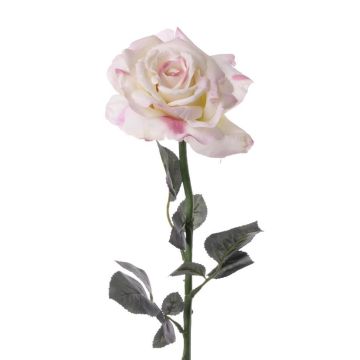 Rose décorative QUINZY, rose pâle, 65cm, Ø13cm