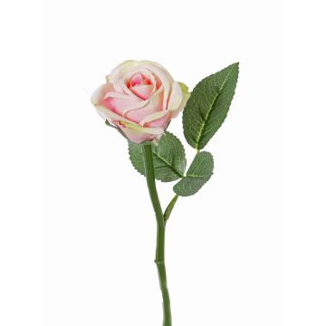Fleur artificielle Rose GABI, rose-vert, 25cm, Ø5cm