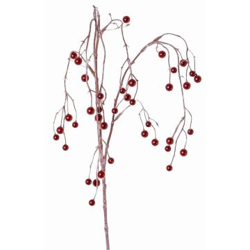 Branche de baies décorative PASKO, rouge, 120cm