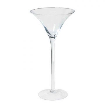 Verre à martini / verre à cocktail SACHA OCEAN sur pied, entonnoir/rond, transparent, 50cm, Ø25,5cm