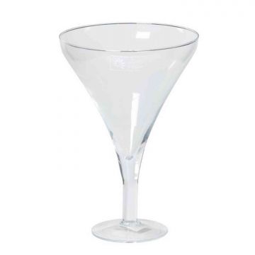 Verre à Martini 50cm Ø 25cm Noir Verre géant INNA-Glas Verre à Cocktail XXL Sacha 