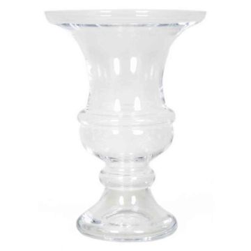 Vase à fleurs SONJA sur pied, entonnoir/rond, transparent, 45cm, Ø28cm