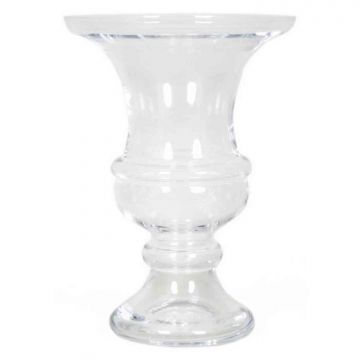 Vase à fleurs SONJA sur pied, entonnoir/rond, transparent, 60cm, Ø37cm