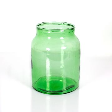 Bougeoir / Vase QUINN EARTH, verre recyclé, vert clair, 30cm, Ø21cm