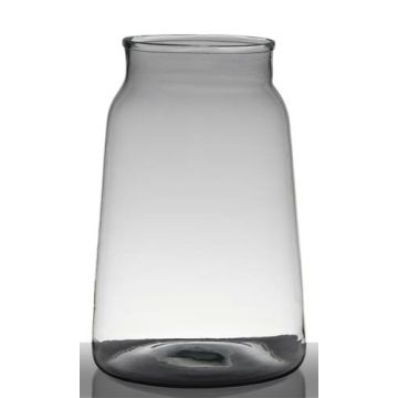 Bougeoir / Vase QUINN EARTH, verre recyclé, vert clair, 35cm, Ø24cm