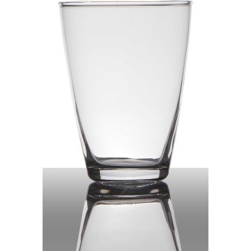 Vase à fleurs en verre NATALIE, conique/rond, transparent, 12cm, Ø9cm