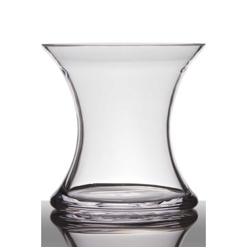 Vase à fleurs en verre LIZ, sablier/rond, transparent, 15cm, Ø15cm