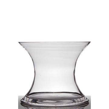 Vase à fleurs en verre LIZ, sablier/rond, transparent, 24cm, Ø29cm