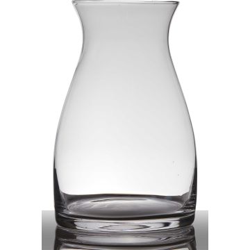Vase à poser au sol en verre MAISIE, sablier/rond, transparent, 30cm, Ø15cm