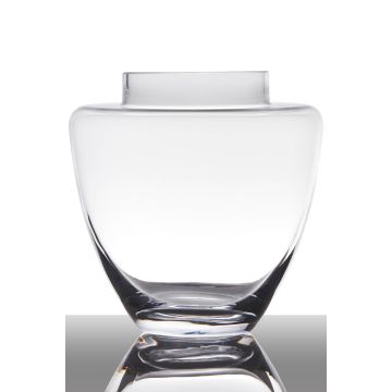 Vase à fleurs en verre LACEY, conique/rond, transparent, 19cm, Ø19cm, Ø19cm