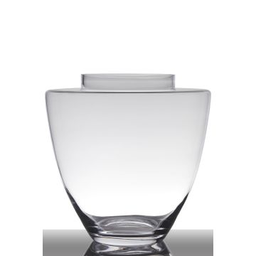 Vase à poser au sol en verre LACEY, conique/rond, transparent, 35cm, Ø35cm