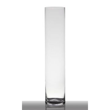Vase à poser au sol en verre SANSA EARTH, cylindre/rond, transparent, 90cm, Ø19cm