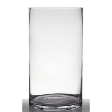 Vase à poser au sol en verre SANSA EARTH, cylindre/rond, transparent, 45cm, Ø25cm