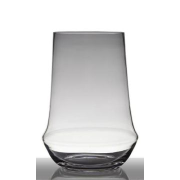 Vase à poser au sol en verre SHANE, conique/rond, transparent, 35cm, Ø25,5cm