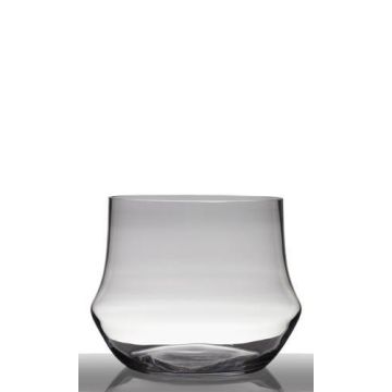 Bougeoir de table SHANE, cône/rond, transparent, 25cm, Ø32cm