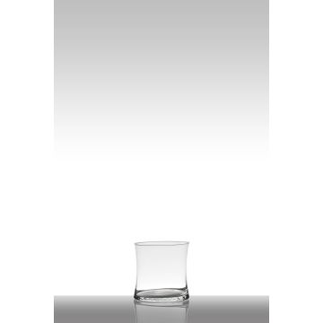 Bougeoir de table en verre DENNY, sablier/rond, transparent, 12cm, Ø12cm