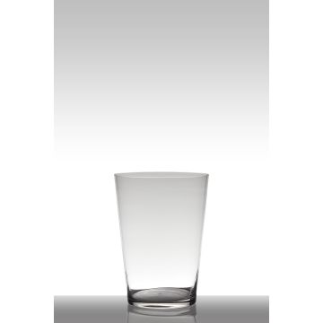 Vase à poser au sol en verre ANNA EARTH, conique/rond, transparent, 30cm, Ø22cm