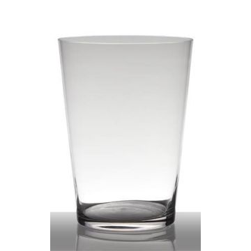 Vase à poser au sol en verre ANNA EARTH, conique/rond, transparent, 40cm, Ø25cm